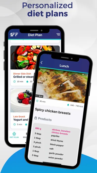1FF: Meal Plans & Workouts Ekran Görüntüleri