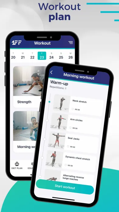 1FF: Meal Plans & Workouts Ekran Görüntüleri