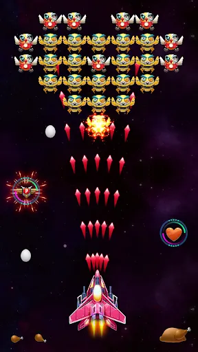 Capturas de tela do Galaxy Attack: Chicken Shooter