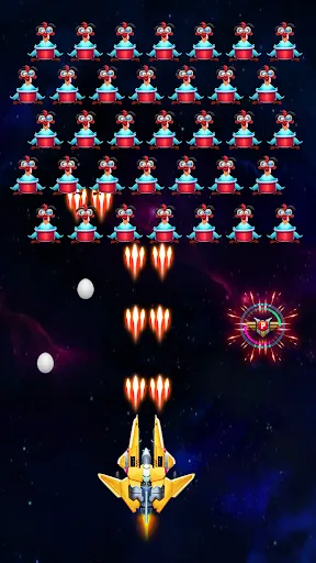 Capturas de tela do Galaxy Attack: Chicken Shooter