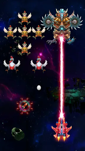 Capturas de tela do Galaxy Attack: Chicken Shooter