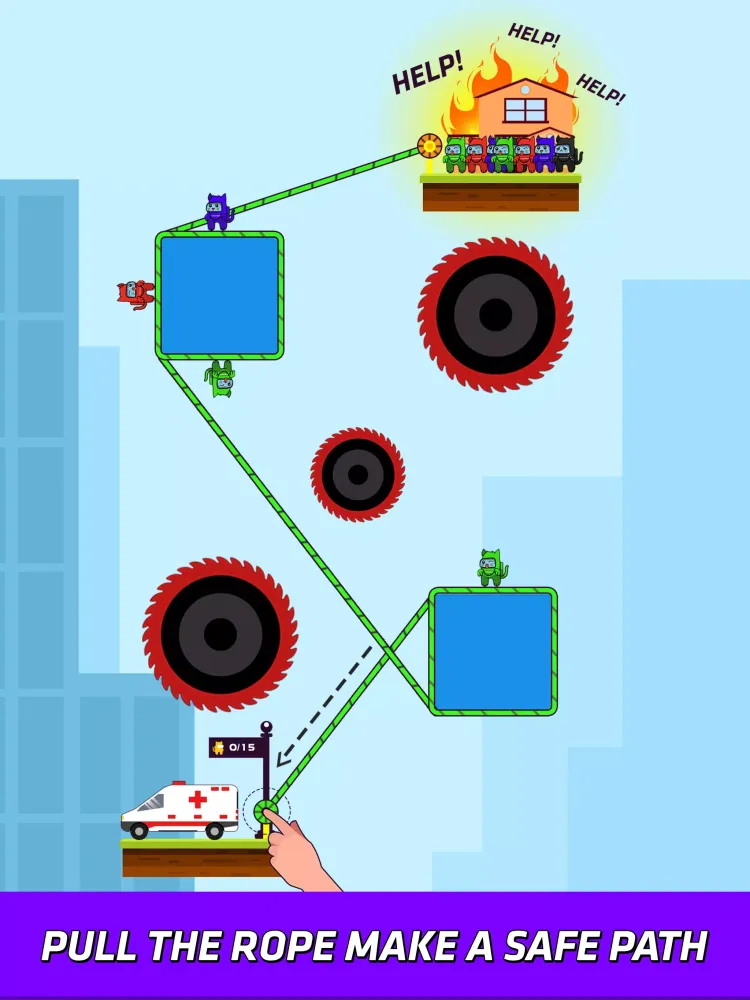 Скриншоты Rope Hero Rescue: Brain Game