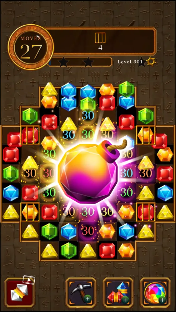 ภาพหน้าจอของ Magic Pharaoh Jewels : Match 3