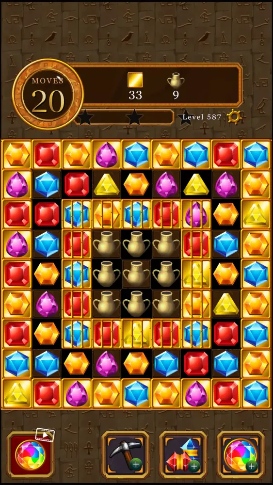 ภาพหน้าจอของ Magic Pharaoh Jewels : Match 3