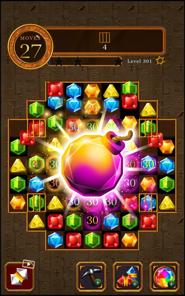 ภาพหน้าจอของ Magic Pharaoh Jewels : Match 3