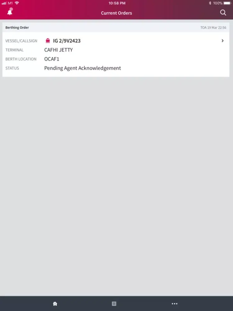 Tangkapan layar HS Agent iPad 