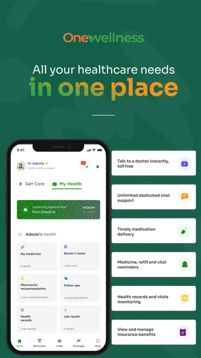 ภาพหน้าจอของ Onewellness: Health Partner