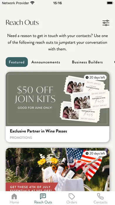 Capturas de pantalla de ONEHOPE: Wine Rep Back Office