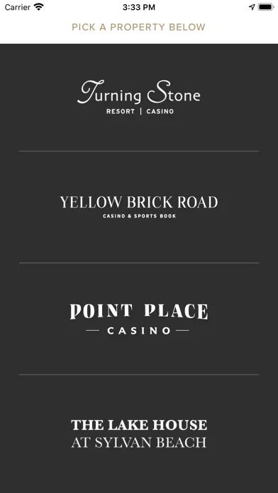 Capturas de tela do Turning Stone Resort Casino