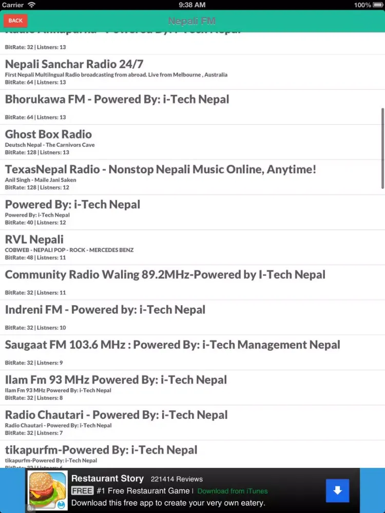 Nepali Radio FM iPad  스크린샷