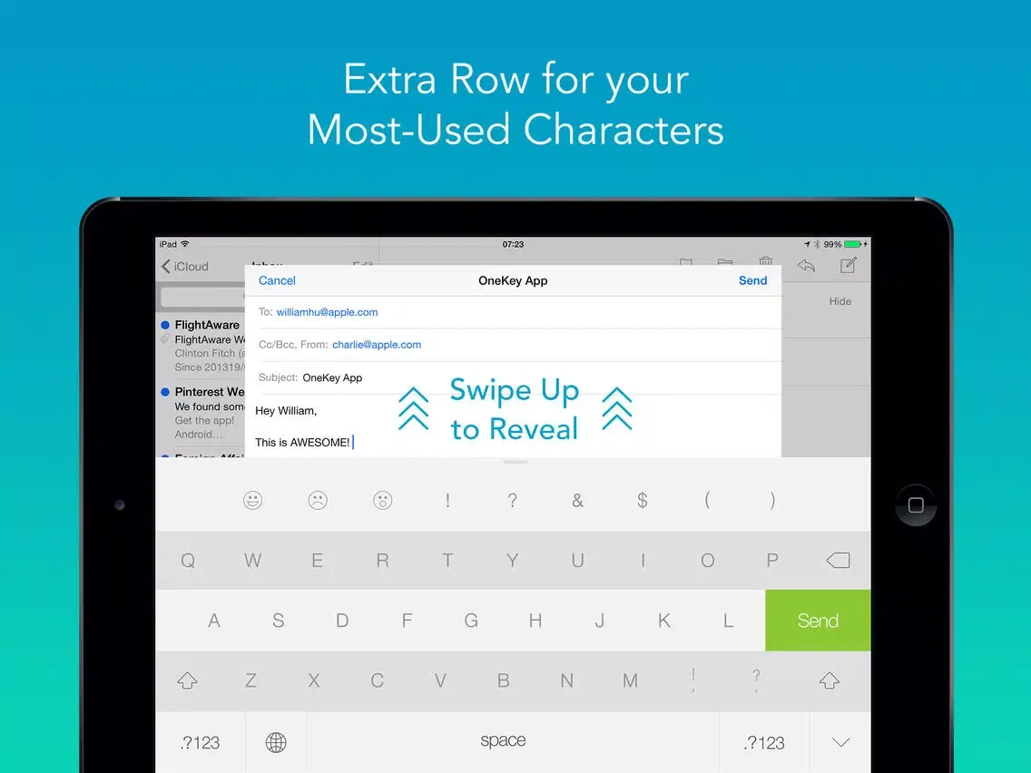 تصاویر OneKey - Your #1 Personalised Keyboard iPad 