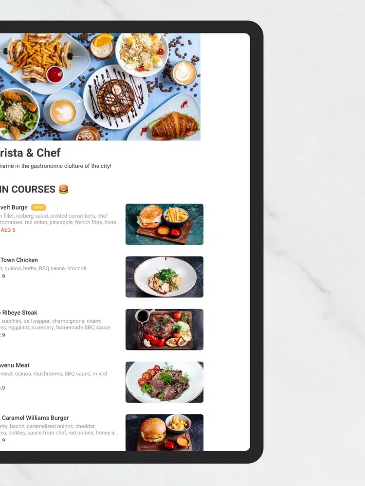 OneMenu - QR menu iPad  Screenshots