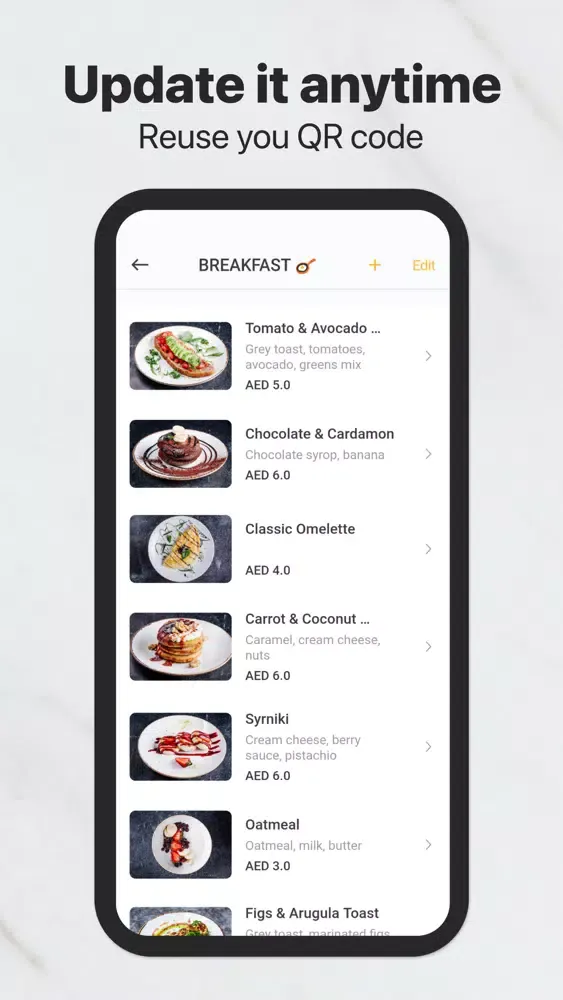 OneMenu - QR menu Screenshots