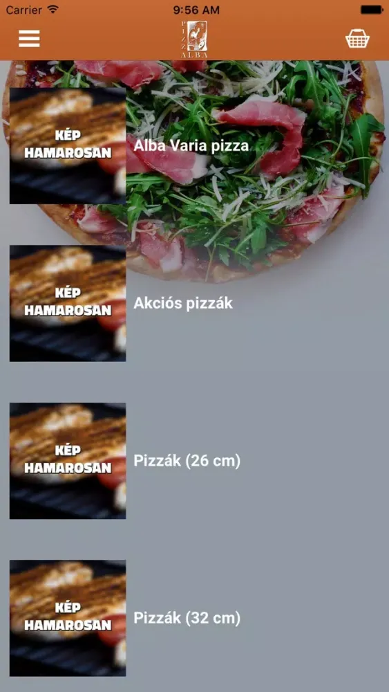 Capturas de tela do Pizza Alba