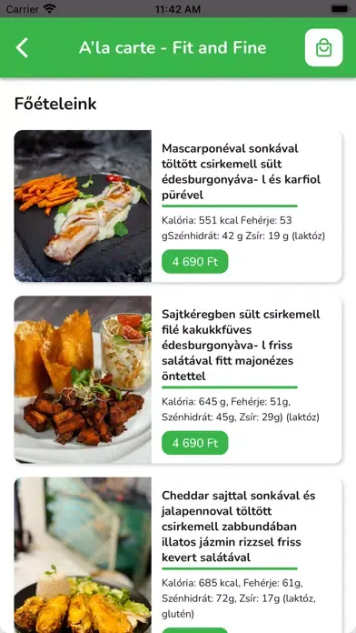 Capturas de tela do Fit and Fine Trattoria