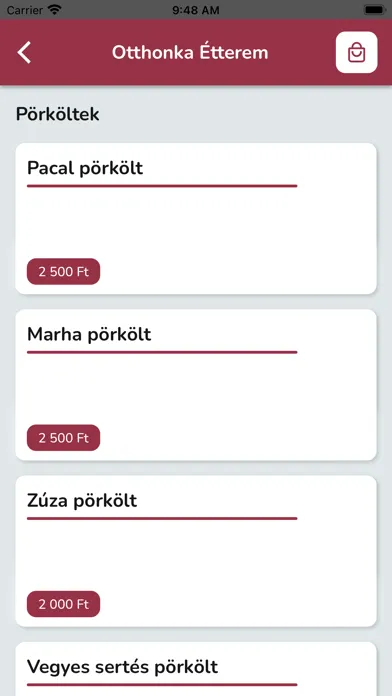 Tangkapan layar Otthonka Étterem