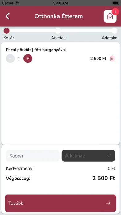 Tangkapan layar Otthonka Étterem