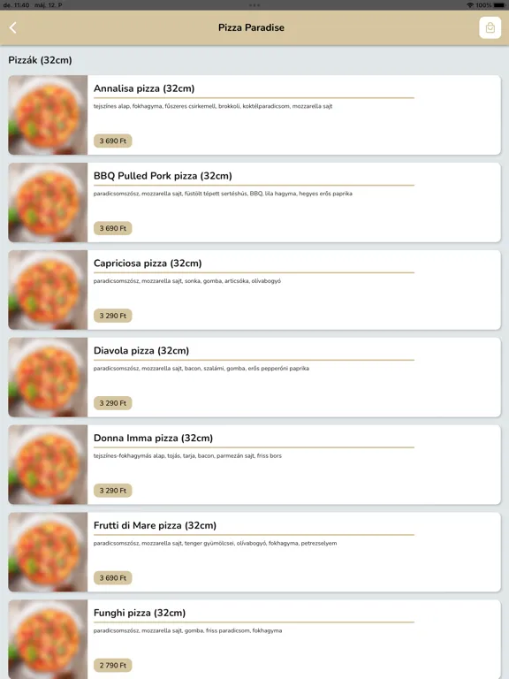 Pizza Paradise Dunaújváros iPad  स्क्रीनशॉट