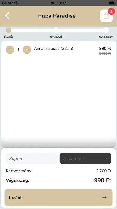 Pizza Paradise Dunaújváros स्क्रीनशॉट