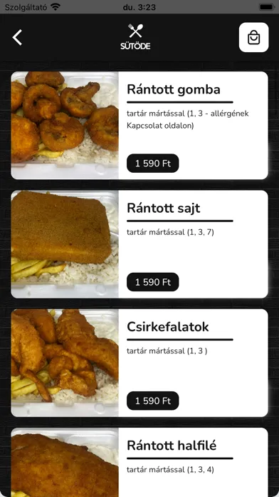Capturas de tela do Sütöde Győr