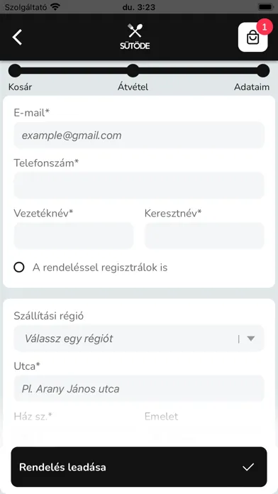 Capturas de tela do Sütöde Győr