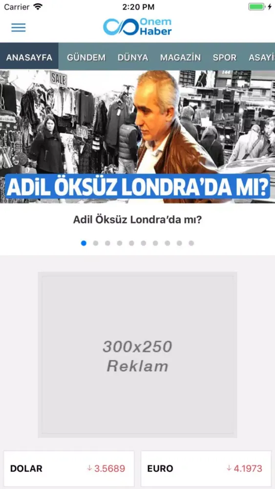 Onem Haber سکرین شاٹس