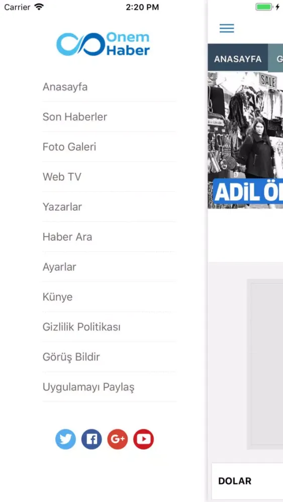 Onem Haber سکرین شاٹس
