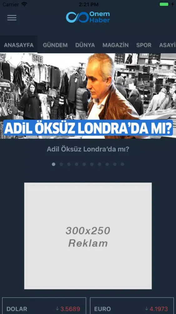 Onem Haber سکرین شاٹس