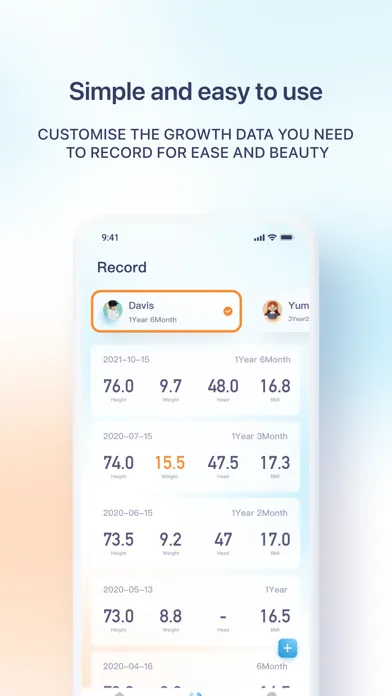 OneGrow - Child Growth Tracker Screenshots