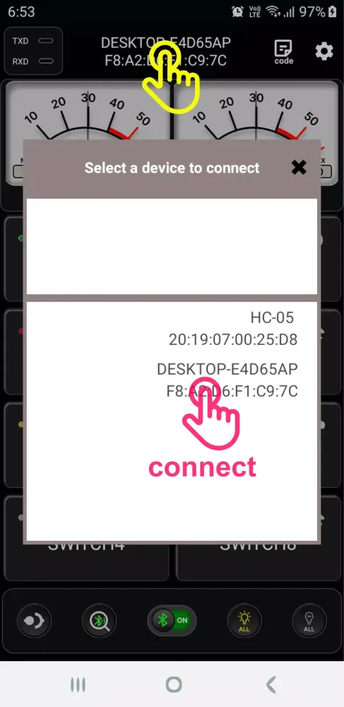 Bluetooth Switch - Arduino Ekran Görüntüleri