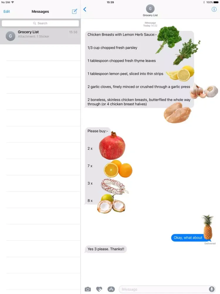Grocery List - Cooking Recipe Ingredients iPad 应用截图