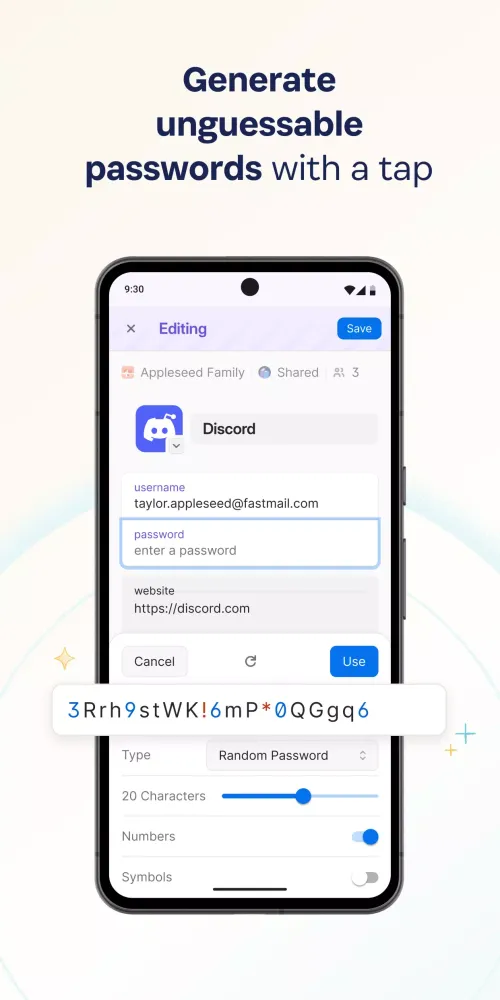 Capturas de pantalla de 1Password