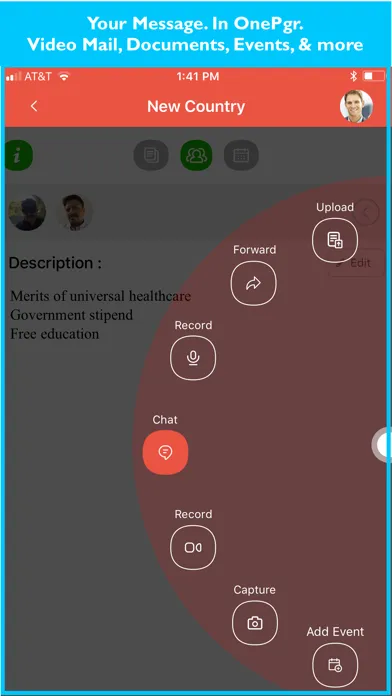 Capturas de tela do OnePgr Meet for Video Calls