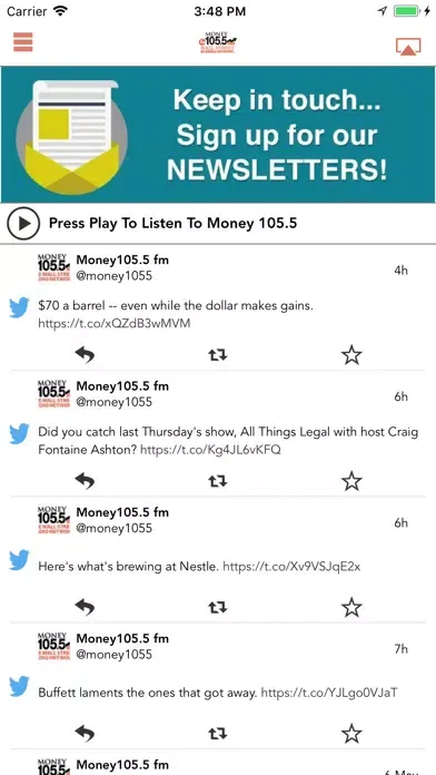 Screenshot di Money 105.5 FM