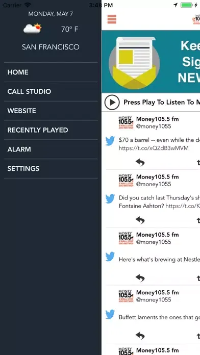 Screenshot di Money 105.5 FM