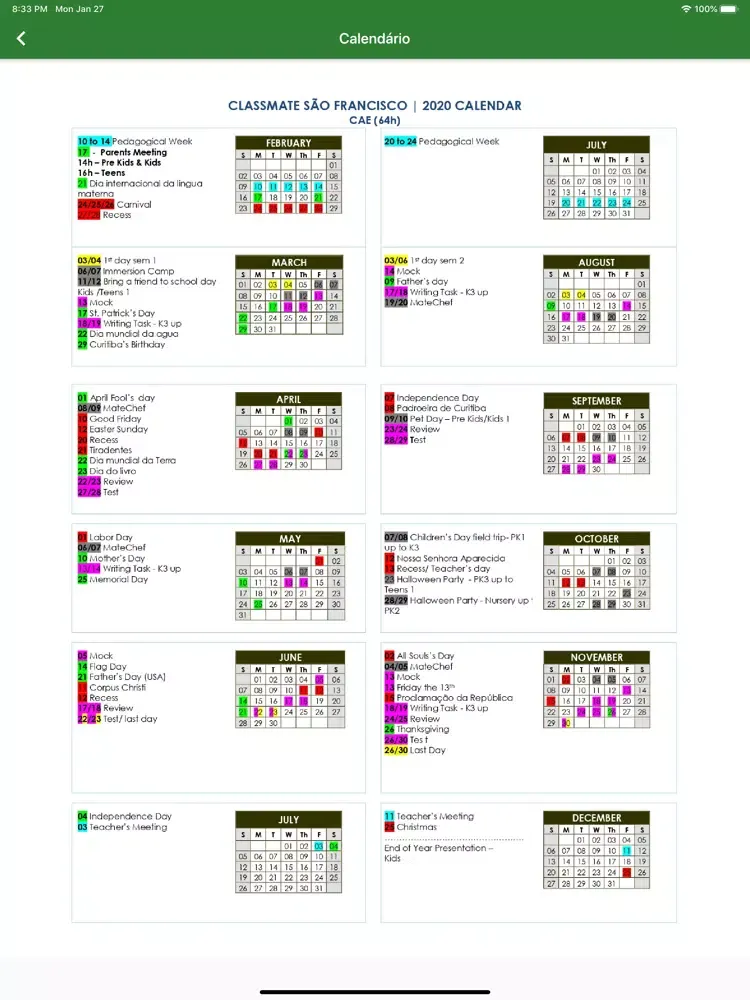 Captures d'écran de Classmate Language School iPad 