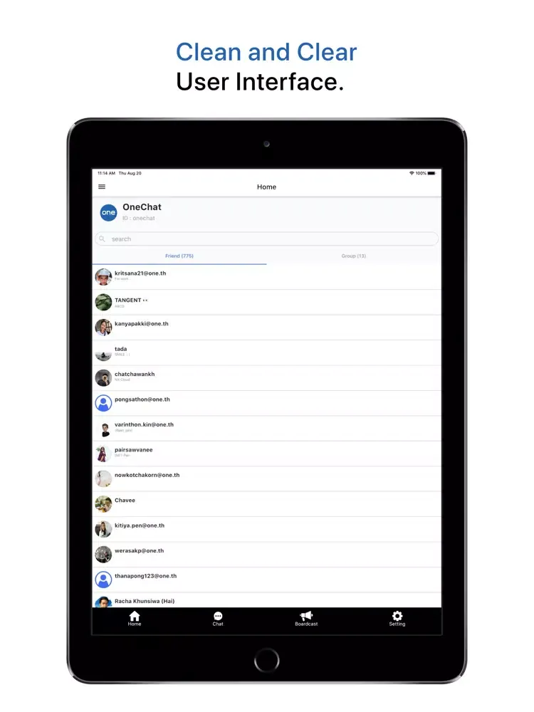 Zrzuty ekranu OneChat Official iPad 