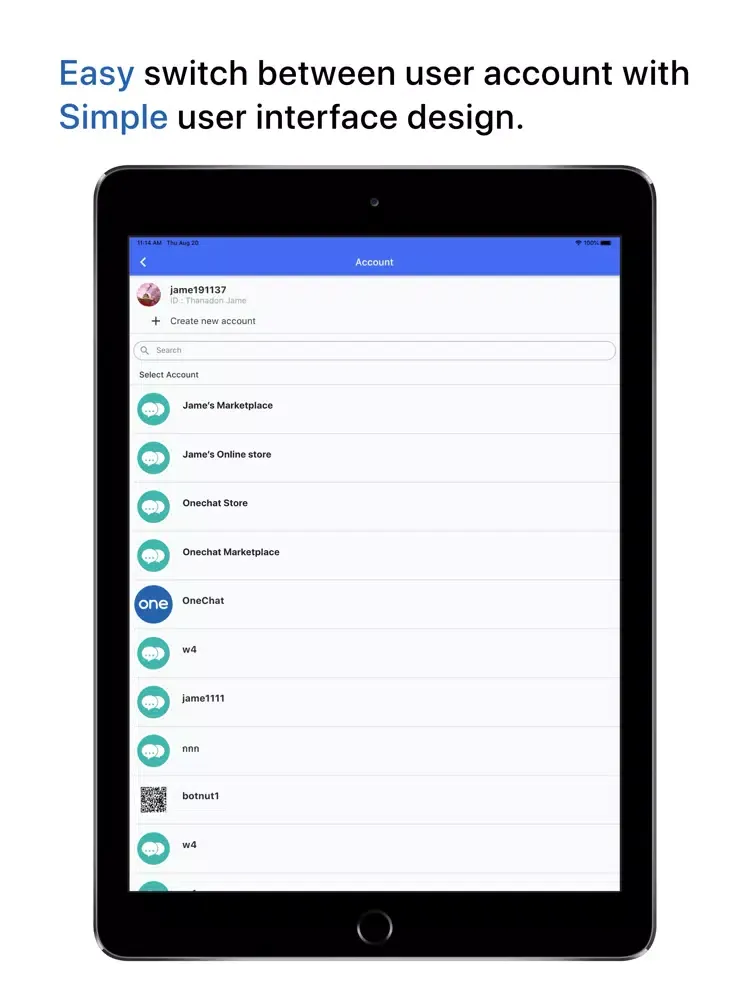 Zrzuty ekranu OneChat Official iPad 