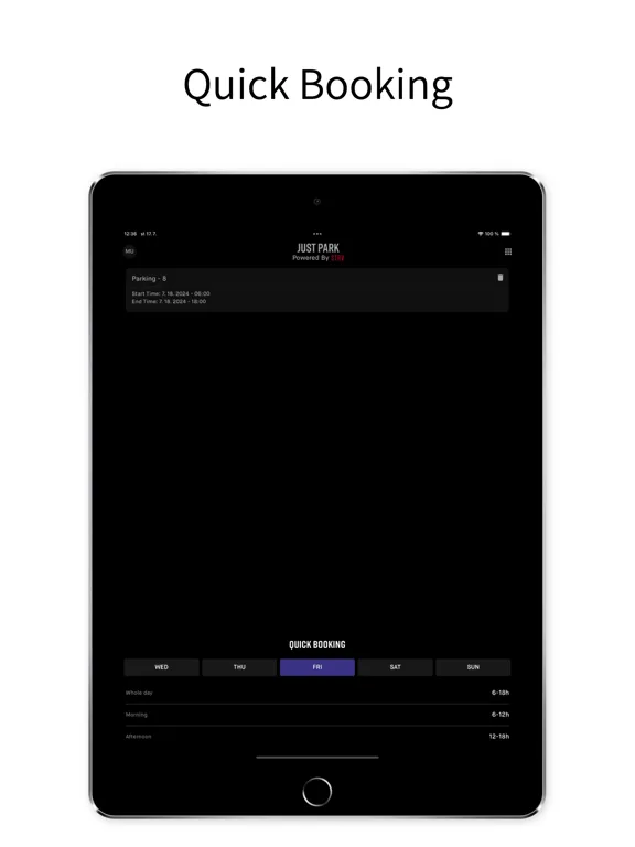 Ảnh chụp màn hình của OneSignal Parking iPad 