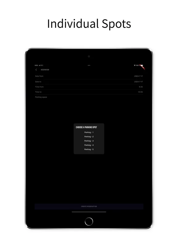 Ảnh chụp màn hình của OneSignal Parking iPad 