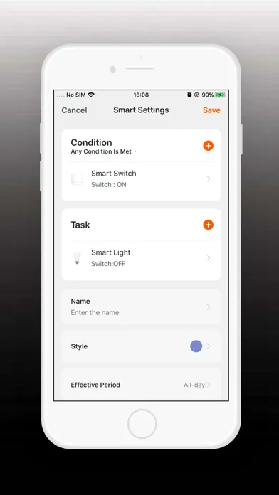 Tangkapan skrin OneSmart