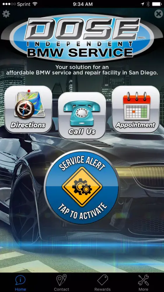 Tangkapan skrin Dose BMW Service