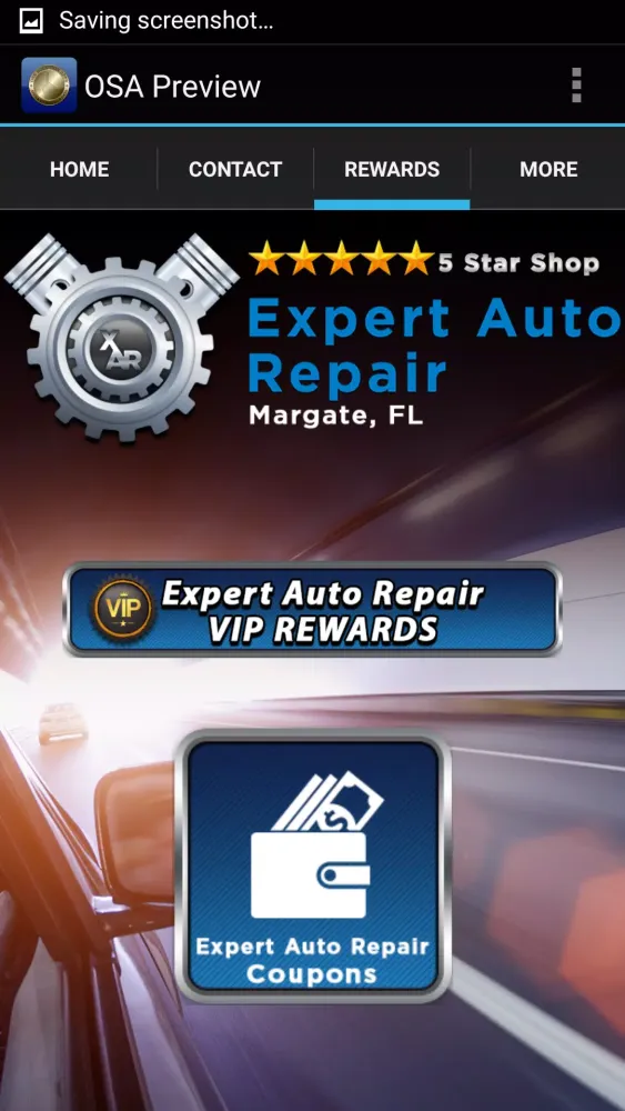 Capturas de tela do Expert Auto Repair