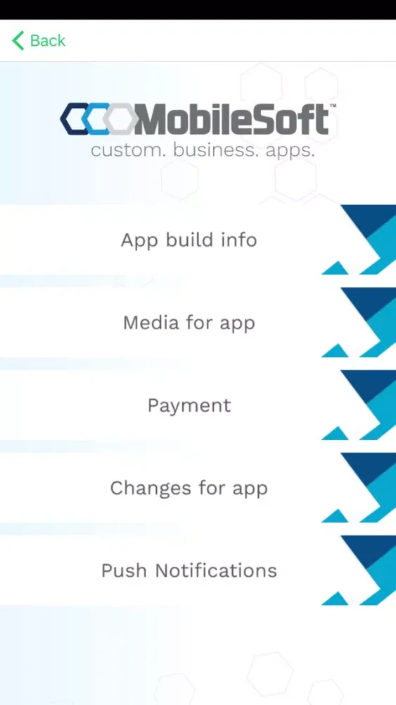 Zrzuty ekranu MobileSoft Build Request