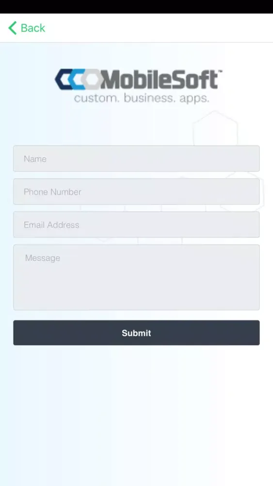 Zrzuty ekranu MobileSoft Build Request