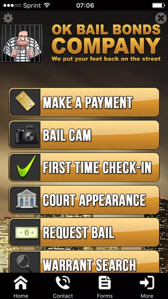 Capturas de tela do OK Bail Bonds