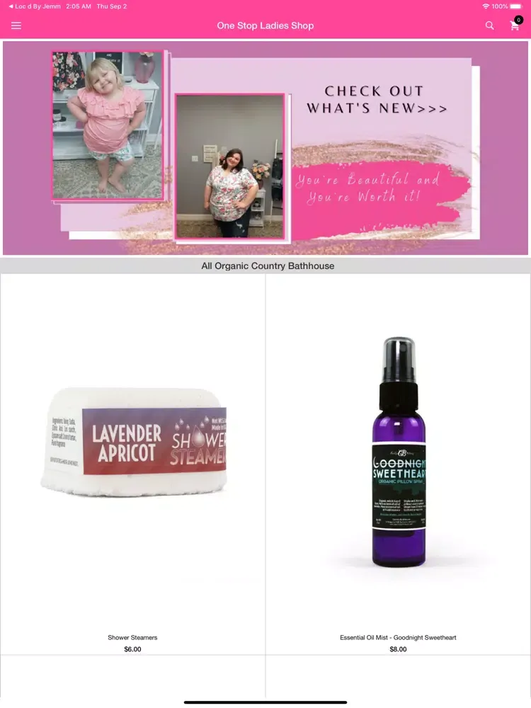 ภาพหน้าจอของ One Stop Ladies Shop iPad 