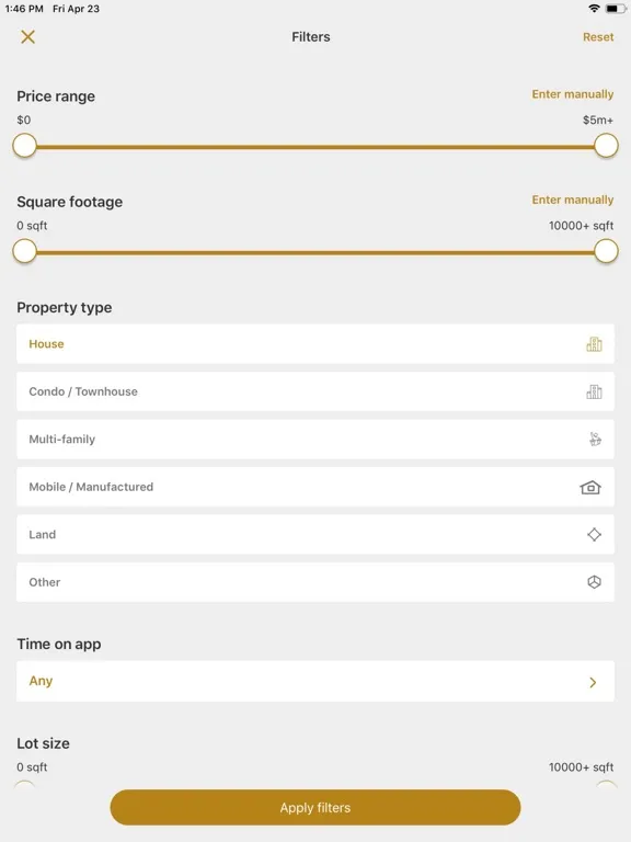 Capturas de pantalla de Onest Real Estate iPad 