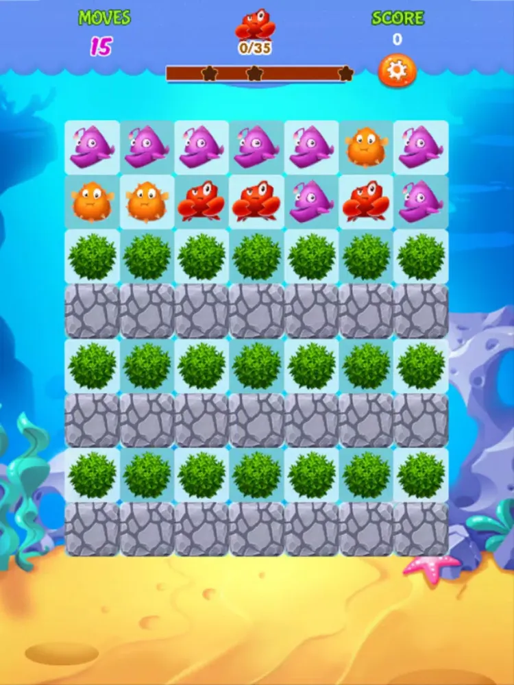 Fish Paradise Swap iPad  Screenshots