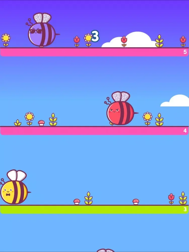 ภาพหน้าจอของ JumpyBees iPad 